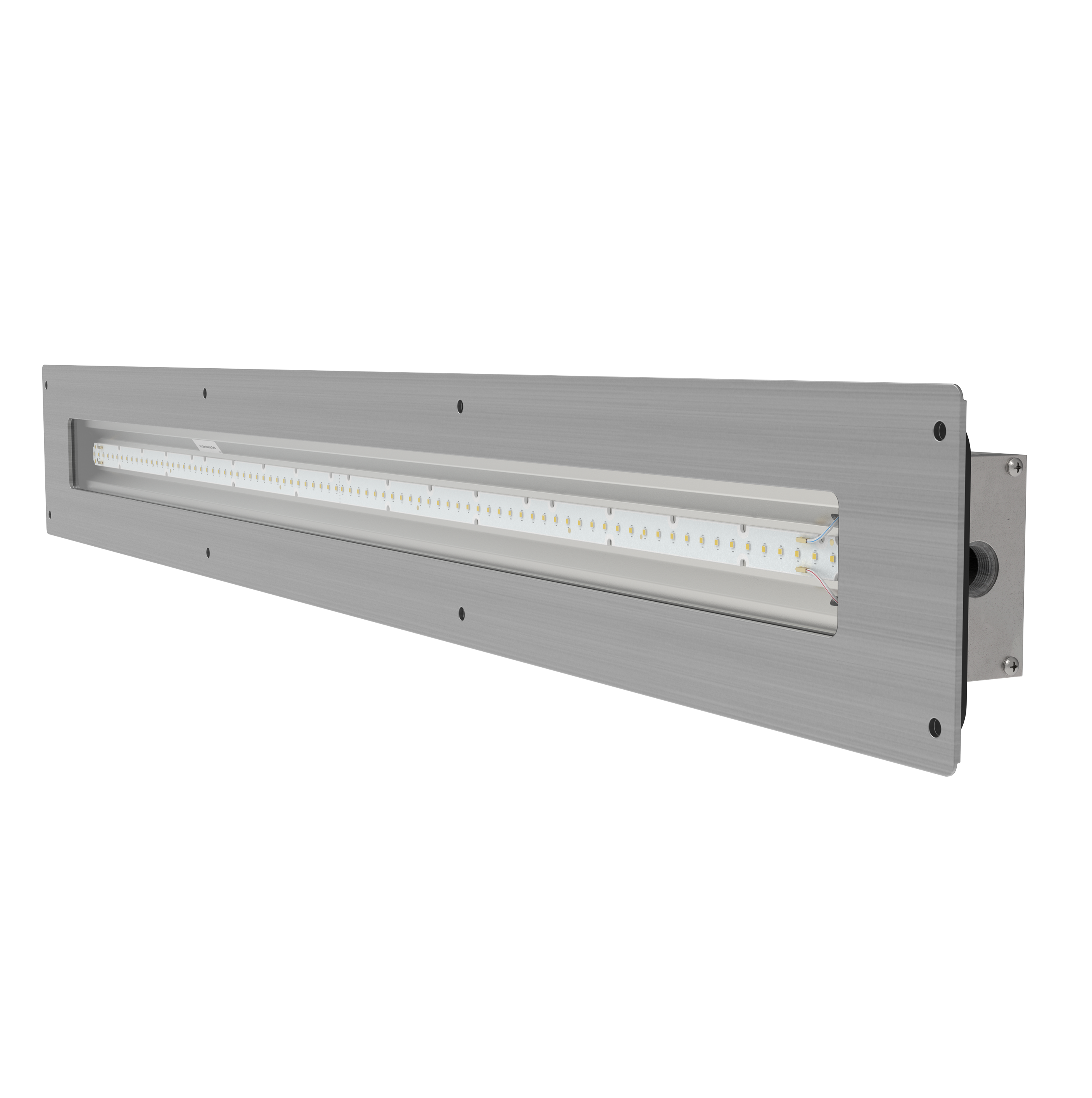 Paint Booth Light Fixture - Single Row Recessed LED Strip Light - Hazardous Location - 6.25" x 52"