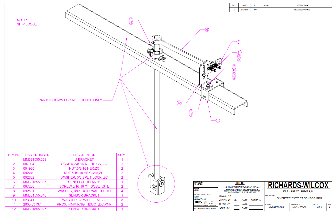 OVEN DIVERTER EXTEND/RETRACT PROX SENSOR