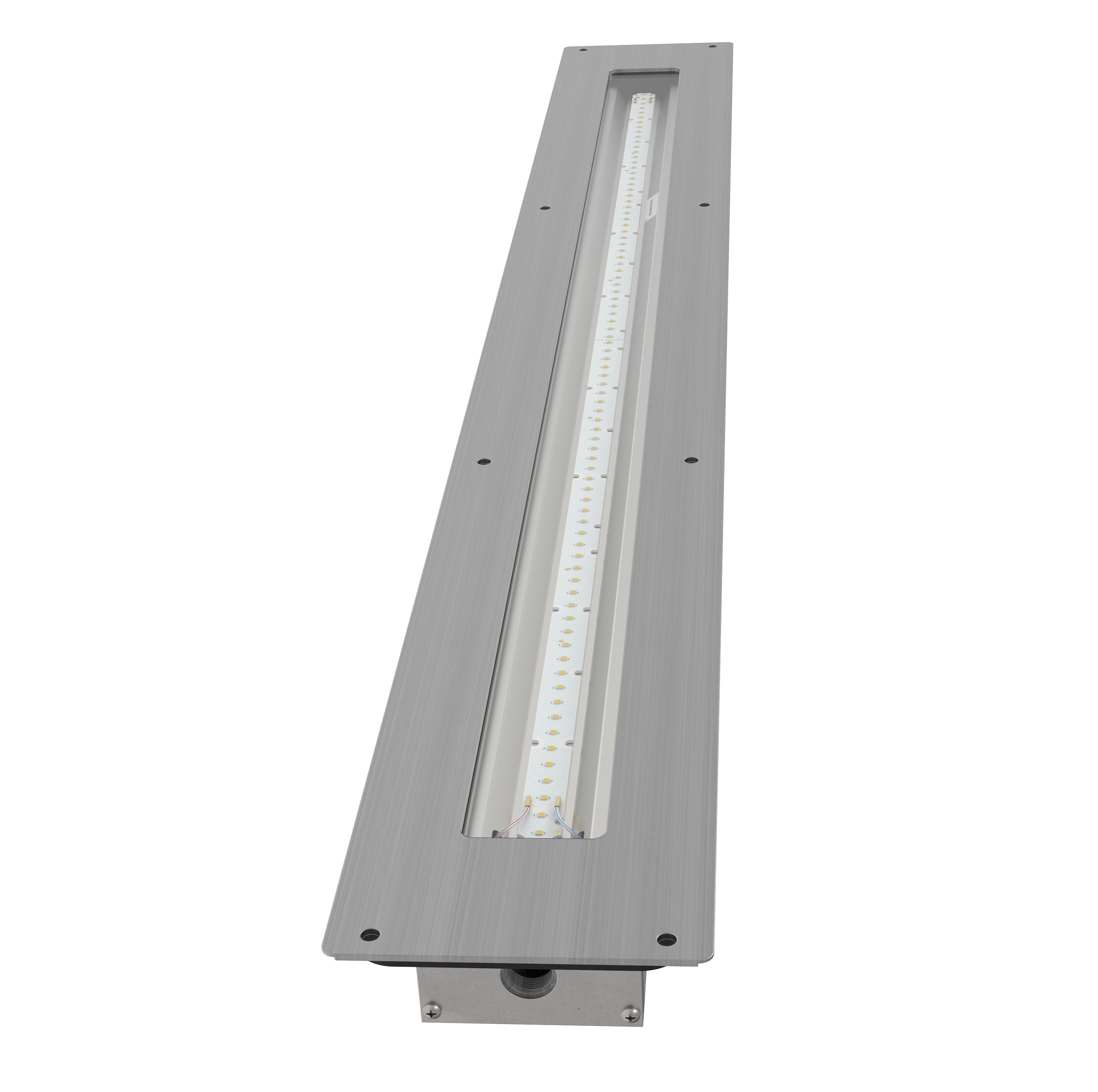 Paint Booth Light Fixture - Single Row Recessed LED Strip Light - Hazardous Location - 6.25" x 52"