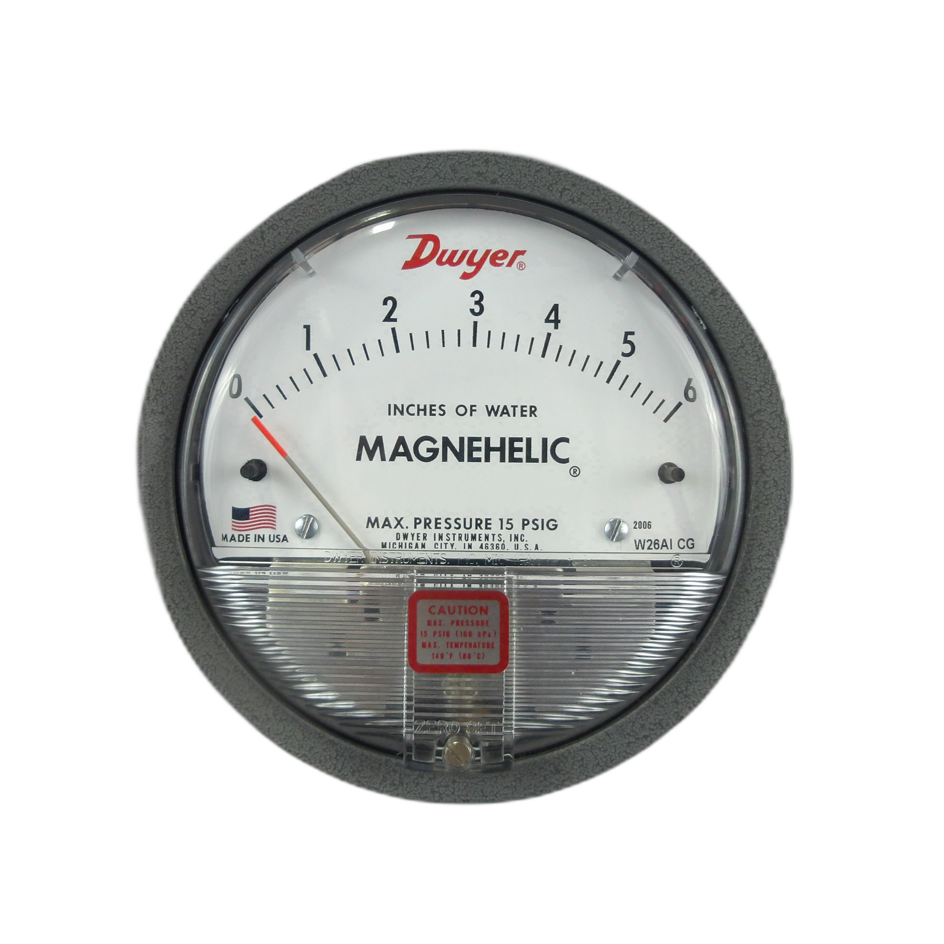 Differential Pressure, Magnehelic, Gauge 0-6" WC