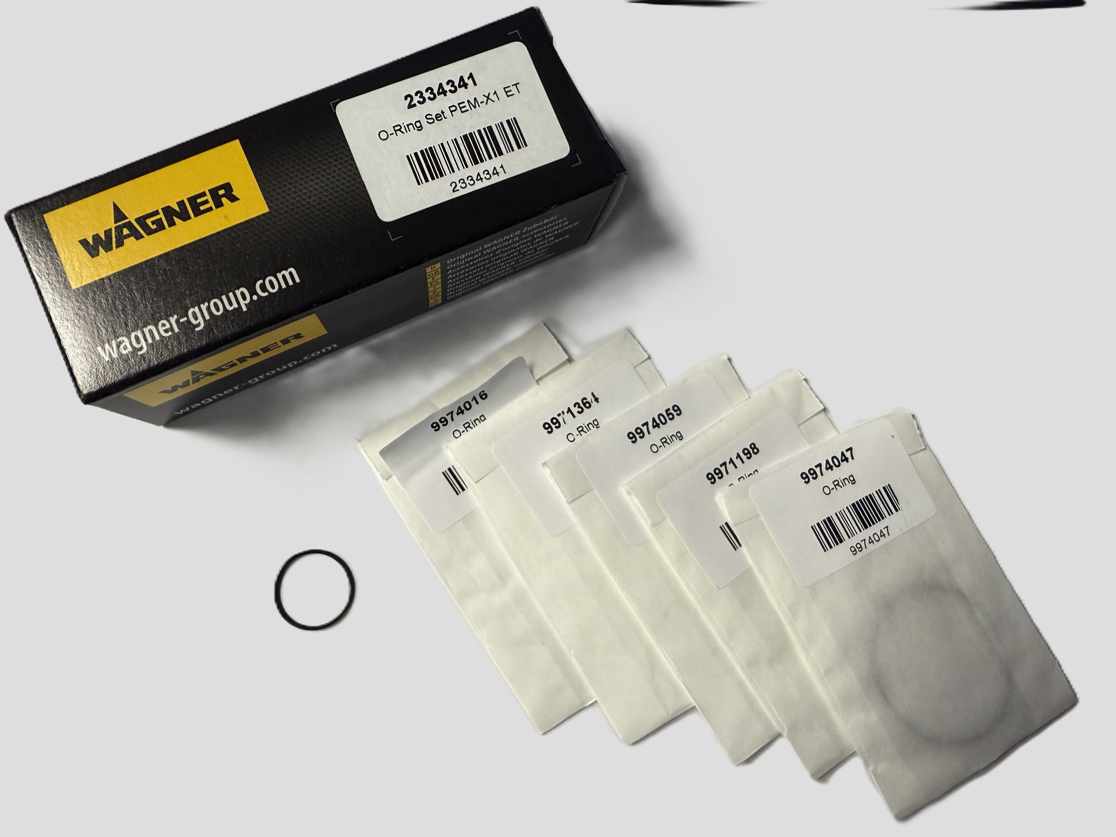 Replacement Wagner Powder O ring Set, Part number 2334341, for PEM-X1 Manual Gun