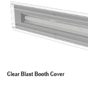 Light Fixture Polycarbonate Paint Overspray & Blast Cover, Clear, 6.25"W, 52" L
